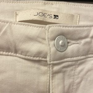 Joe Ankle Cropped Skinny White Denim Stretch Jeans